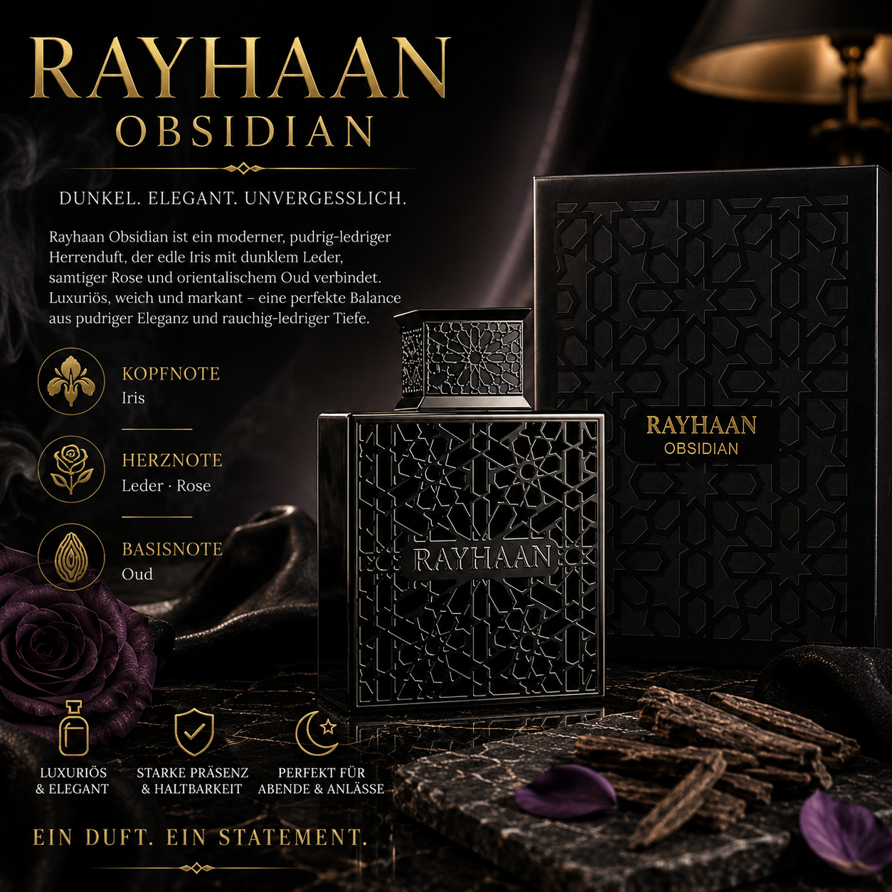 Rayhaan Obsidian Men EDP 100ml