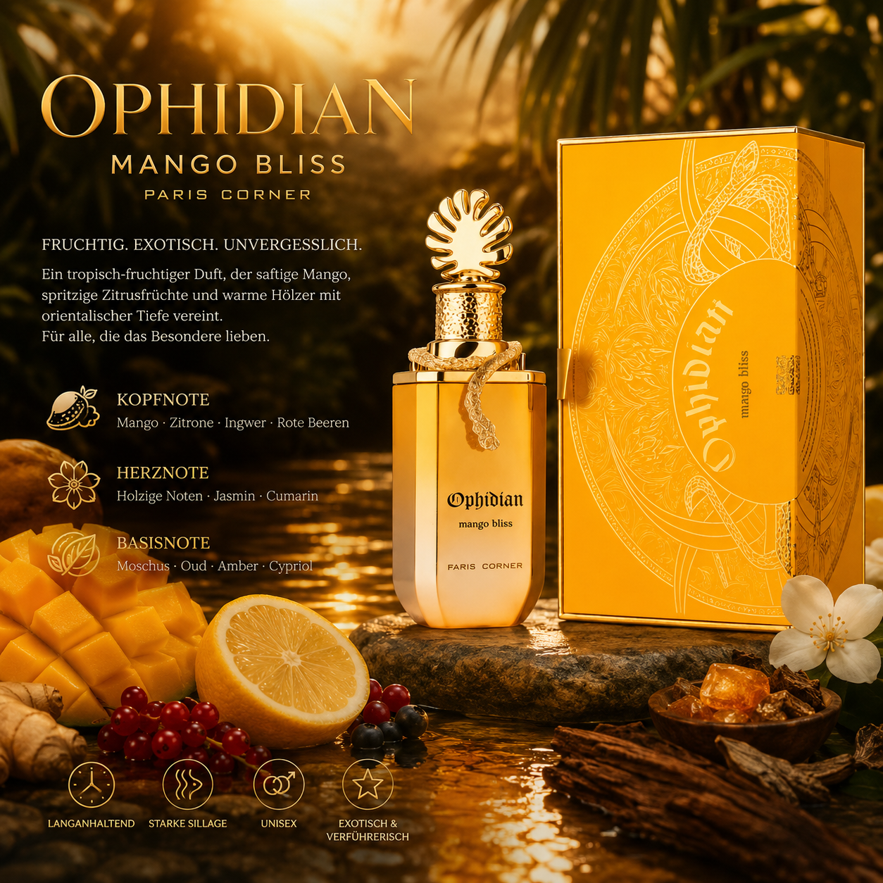Paris Corner Ophidian Mango Bliss Unisex EDP 100ml